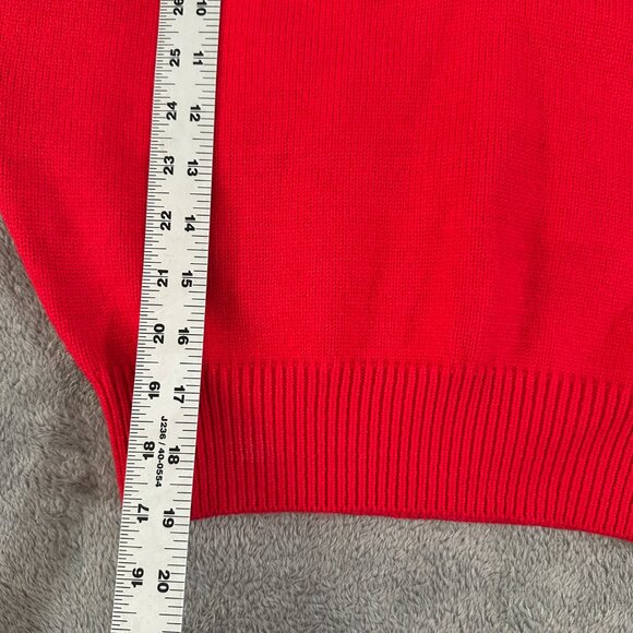 Zara Red Shawl Collar 1/4 Zip Sweater Women's size SMALL - Picture 6 of 7